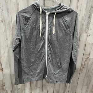 American Giant Gray Lightweight Full Zip Hoodie Womens Size Small USA Made
